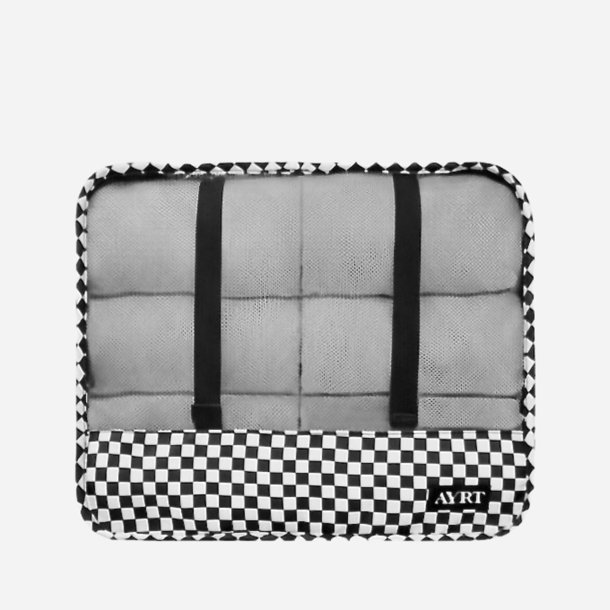 Medium travel packing cube in checkerboard pattern